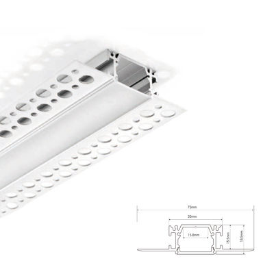 33*19mm Wgniecony ściany suchej gipsowy gipsowy profil aluminiowy do taśmy LED