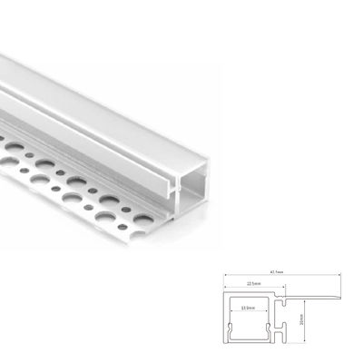 23*16mm Aluminiowy gipsowy gipsowy bezkręgowy wgniecony profil liniowy LED