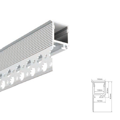 23*20mm Profil liniowy LED bez wycięć z gipsu aluminium